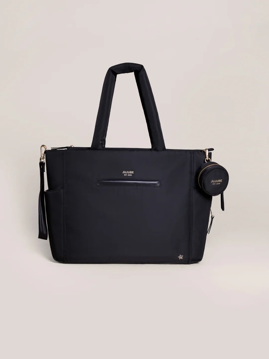 Ju-Ju-Be Handbags - JuJuBe Utility Strap Tote Diaper Bag Black and Paci Pod EUC